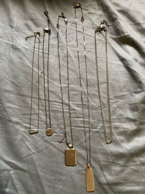 Madewell Bundle of 5 Gold-Tone Layering Necklaces
